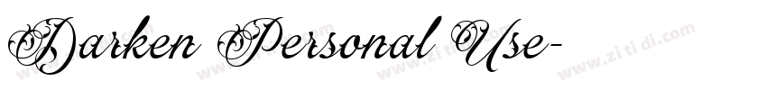 Darken Personal Use字体转换